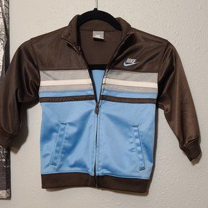 NIKE 3t blue brown jacket zippered RN 81917